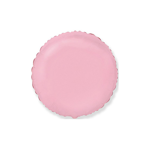 Светло-розовый круг с гелием